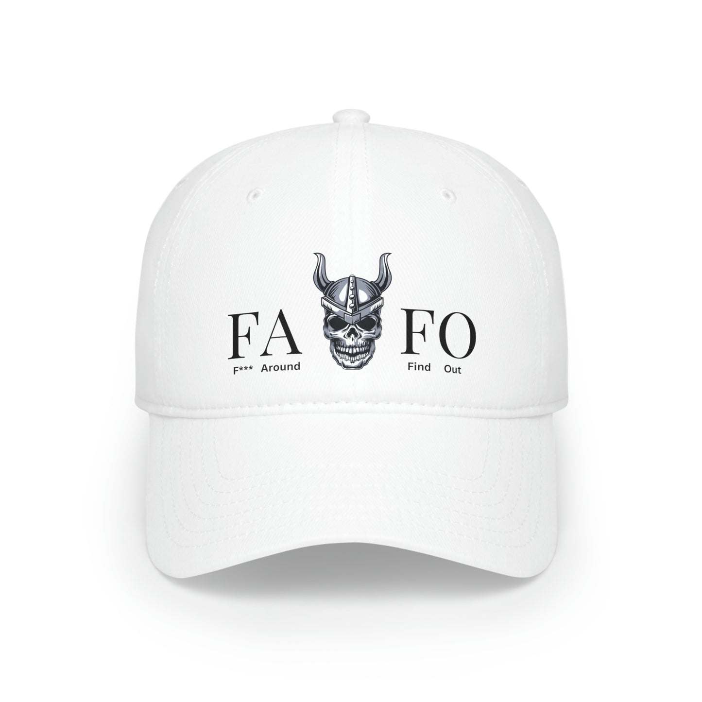 Low Profile Viking Skull FAFO Baseball Cap