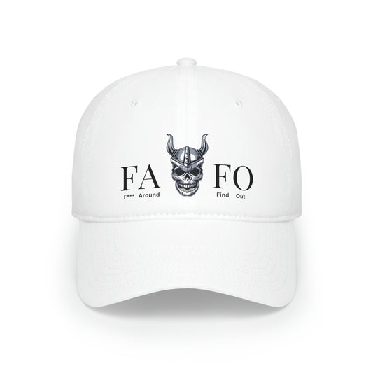 Low Profile Viking Skull FAFO Baseball Cap