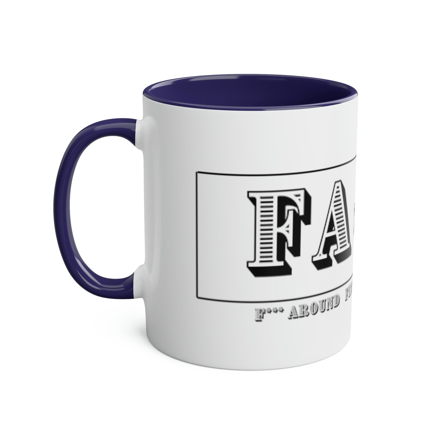 Two-Tone FAFO Coffee Mugs, 11oz