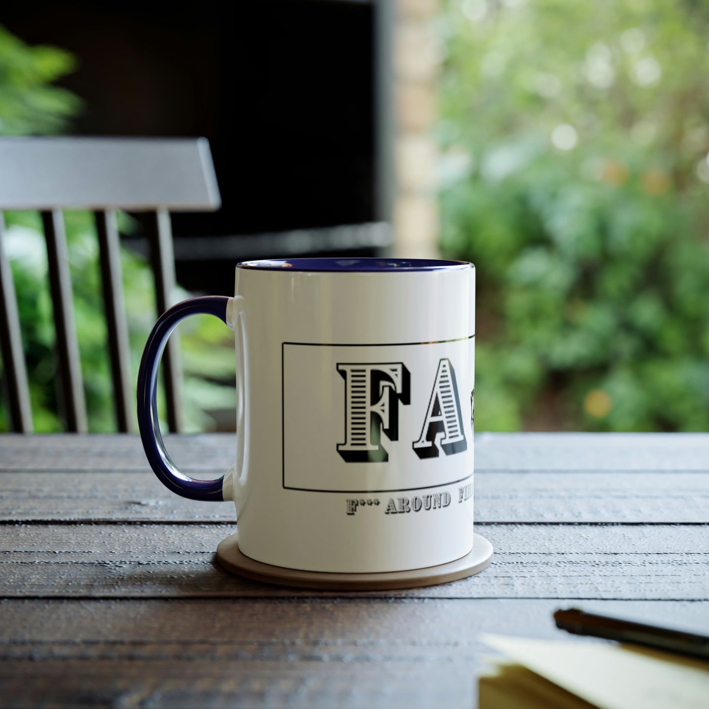 Two-Tone FAFO Coffee Mugs, 11oz