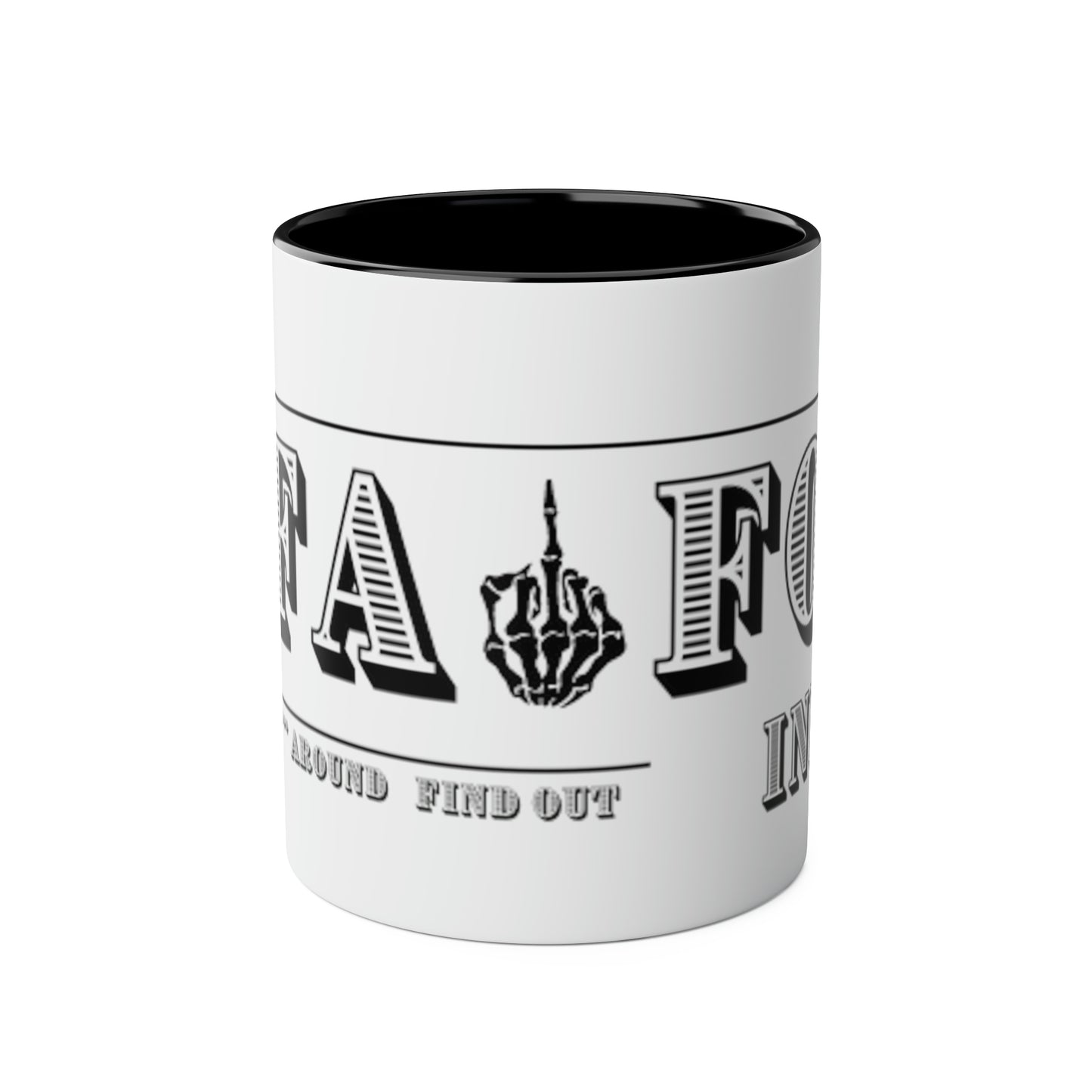 Two-Tone FAFO Coffee Mugs, 11oz