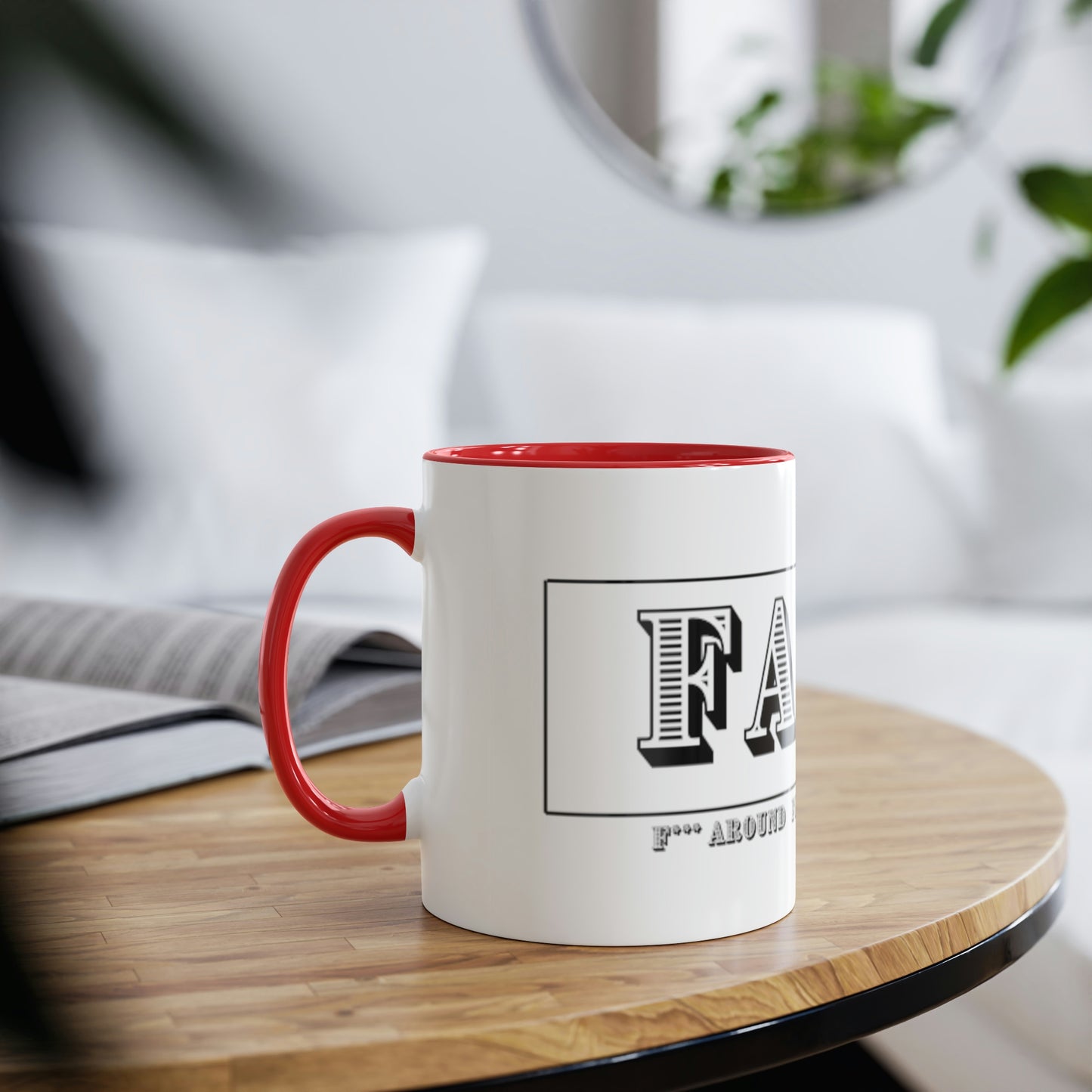 Two-Tone FAFO Coffee Mugs, 11oz