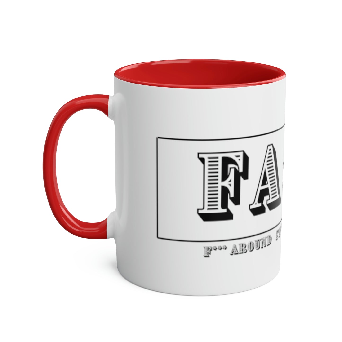 Two-Tone FAFO Coffee Mugs, 11oz