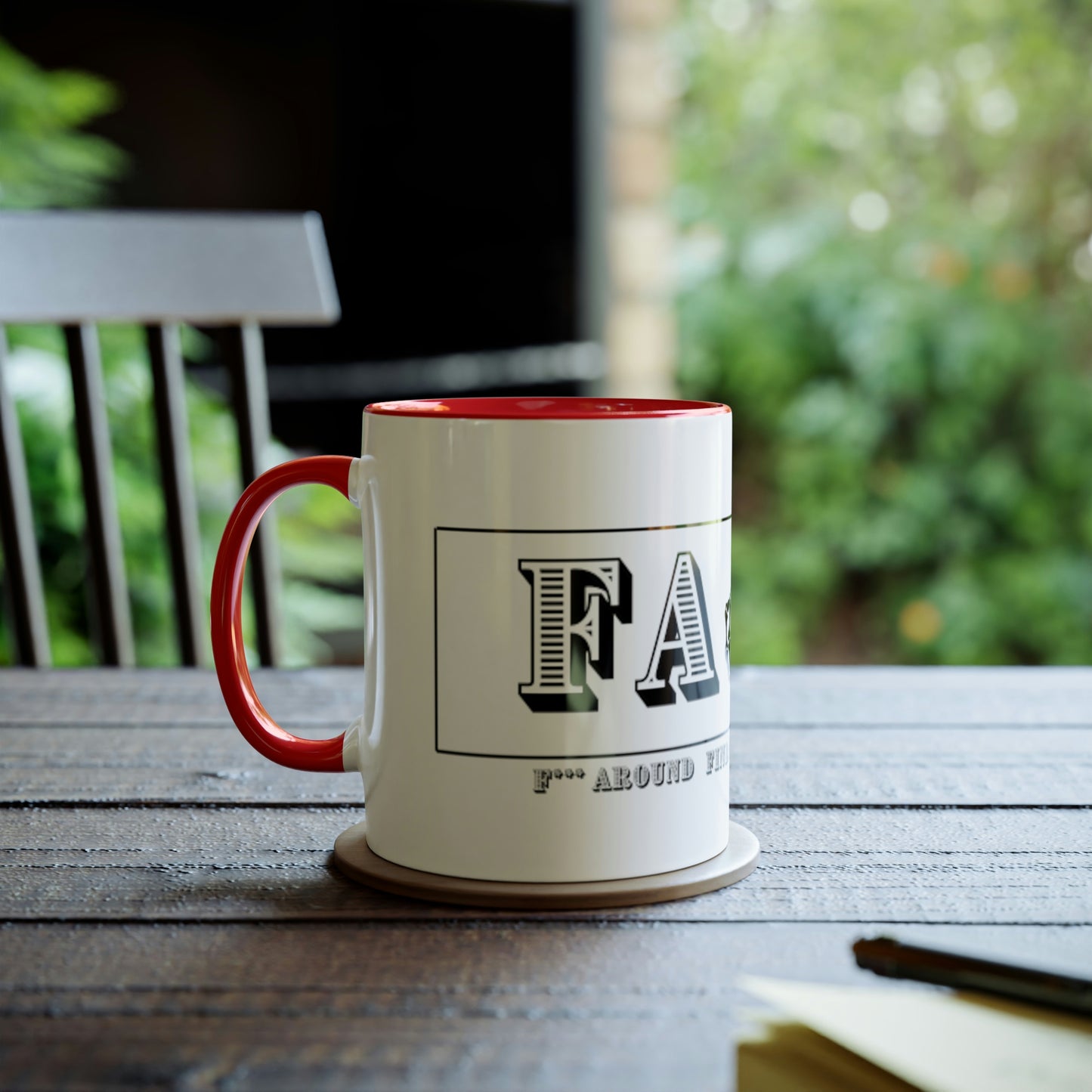 Two-Tone FAFO Coffee Mugs, 11oz