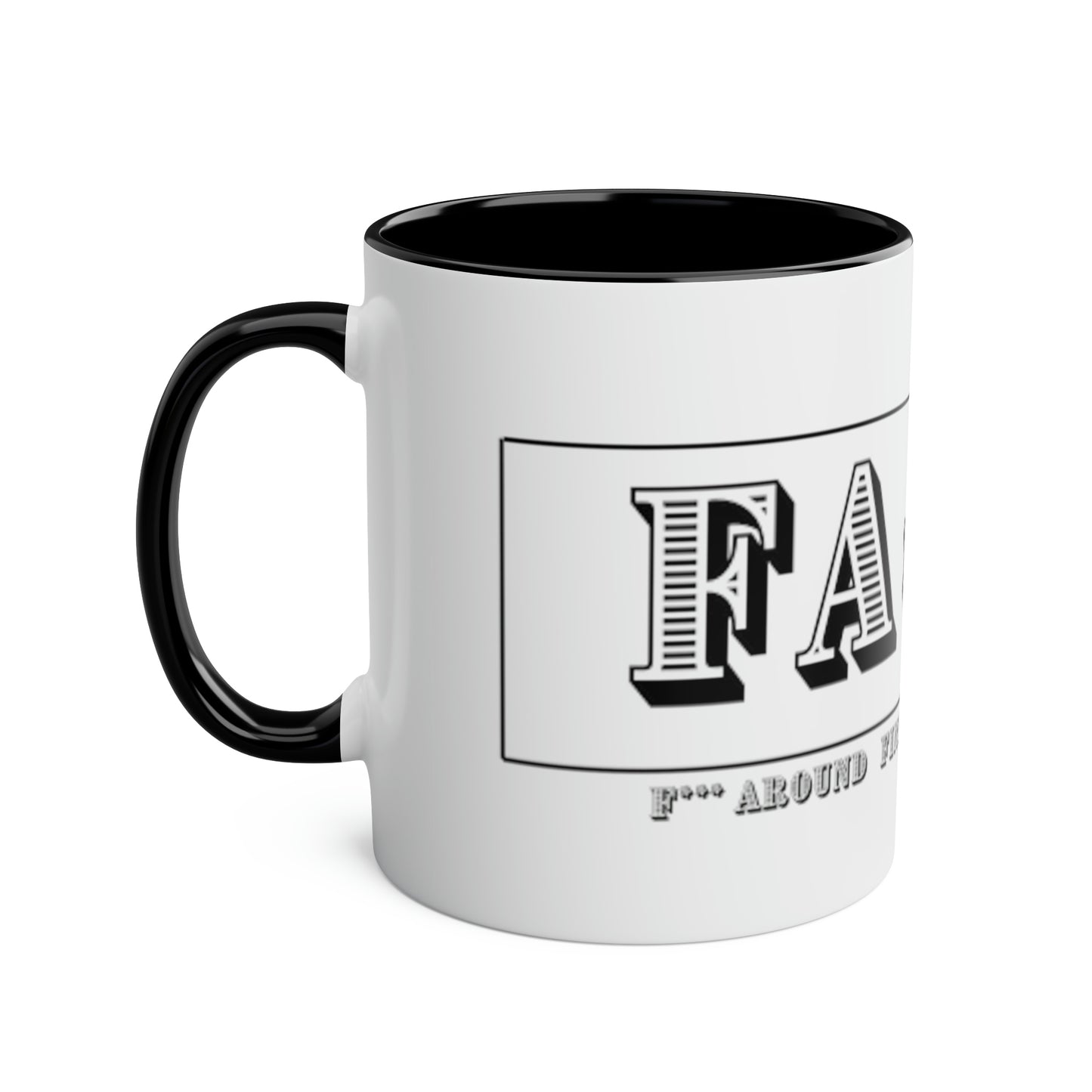 Two-Tone FAFO Coffee Mugs, 11oz